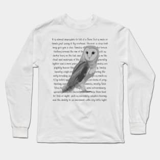 Barn Owl Information Long Sleeve T-Shirt